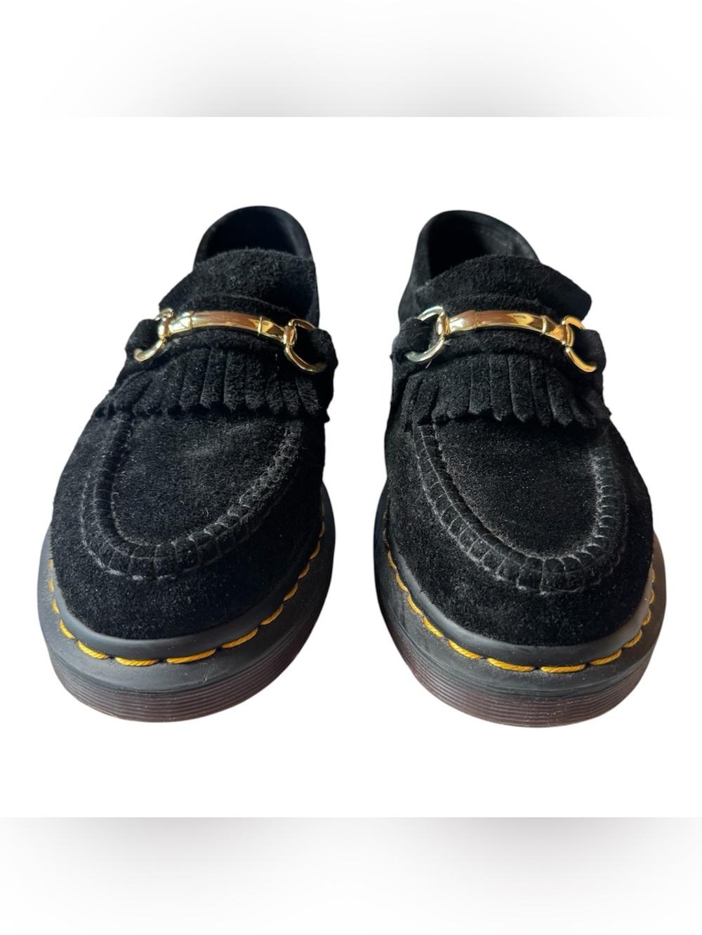 Dr. Martens “Adrian”Black  Loafers with Gold Bit Hardware Women’s US6